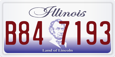 IL license plate B847193