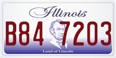 IL license plate B847203