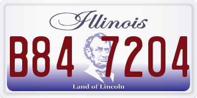 IL license plate B847204