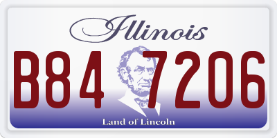 IL license plate B847206