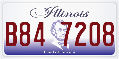 IL license plate B847208