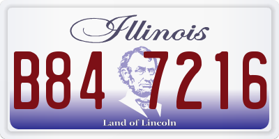 IL license plate B847216