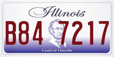 IL license plate B847217