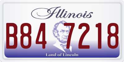 IL license plate B847218