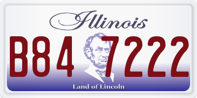 IL license plate B847222