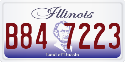 IL license plate B847223
