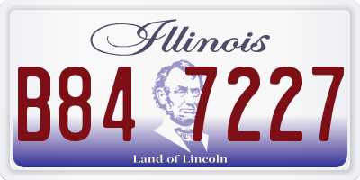 IL license plate B847227