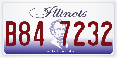 IL license plate B847232