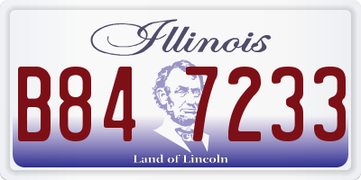 IL license plate B847233