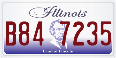 IL license plate B847235