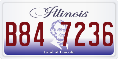 IL license plate B847236