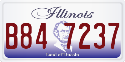 IL license plate B847237