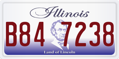 IL license plate B847238