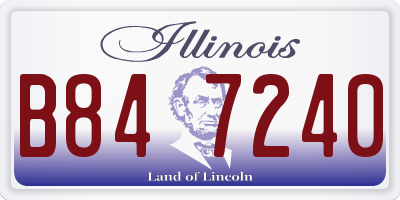 IL license plate B847240