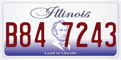 IL license plate B847243