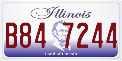 IL license plate B847244