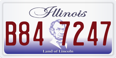 IL license plate B847247