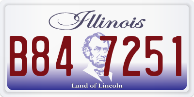 IL license plate B847251