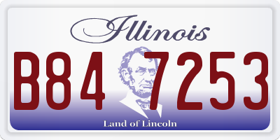 IL license plate B847253