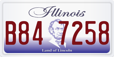 IL license plate B847258