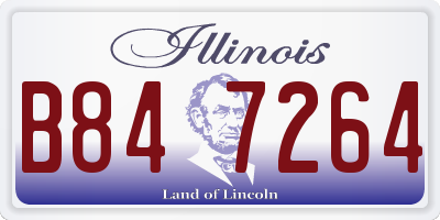 IL license plate B847264