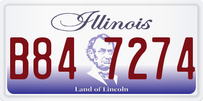 IL license plate B847274