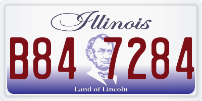 IL license plate B847284