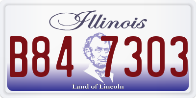 IL license plate B847303
