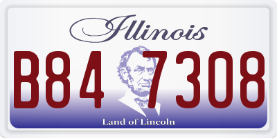 IL license plate B847308