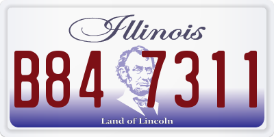 IL license plate B847311