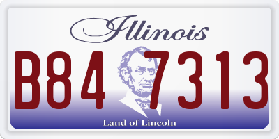 IL license plate B847313