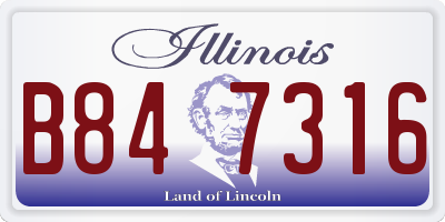 IL license plate B847316