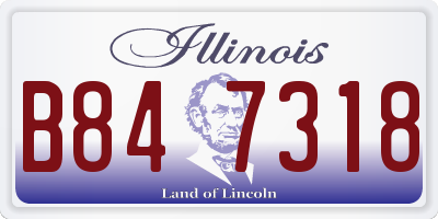 IL license plate B847318