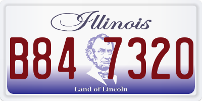 IL license plate B847320