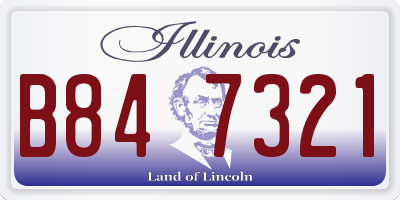 IL license plate B847321