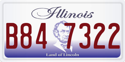IL license plate B847322