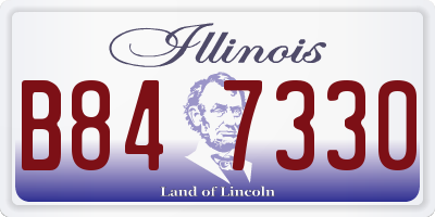 IL license plate B847330