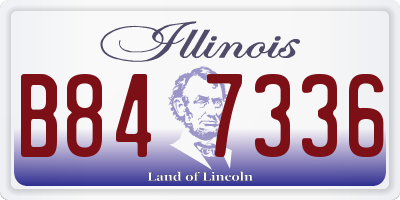 IL license plate B847336