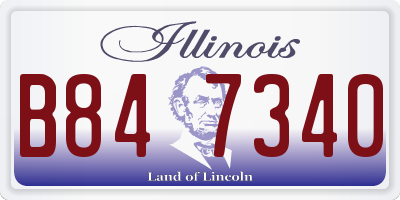 IL license plate B847340