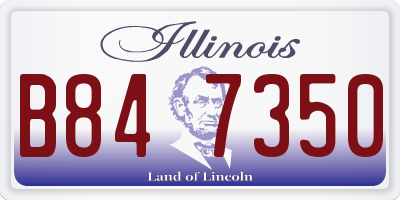 IL license plate B847350