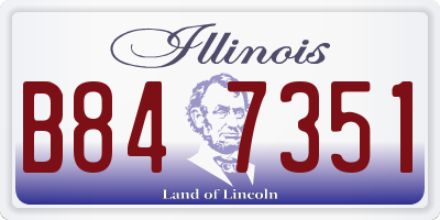 IL license plate B847351