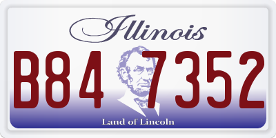 IL license plate B847352