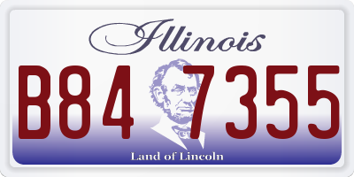 IL license plate B847355