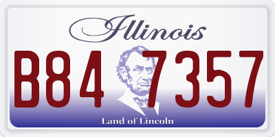 IL license plate B847357