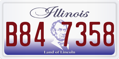 IL license plate B847358