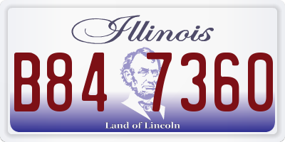 IL license plate B847360