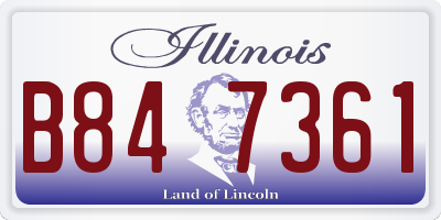 IL license plate B847361