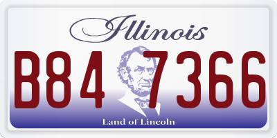 IL license plate B847366