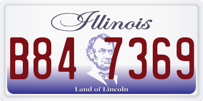 IL license plate B847369