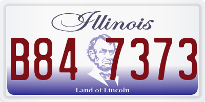 IL license plate B847373